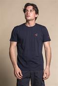 T-SHIRT EMBROIDERY S/S CHERRY COTTON F/D  NAVY