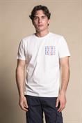 T-SHIRT PKT S/S COLORFISH COTTON F/D  WHITE