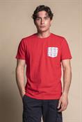 T-SHIRT PKT S/S COLORFISH COTTON F/D  RED