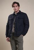 JKT OVERSHIRT L/S 2 PKT MIX WOOL NAVY