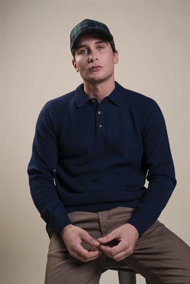 POLO NECK LAMBSWOOL NAVY