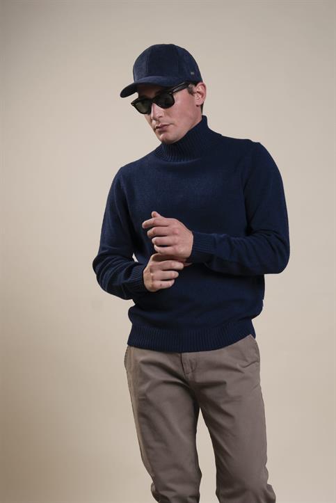 TURTLENECK LAMBSWOOL NAVY