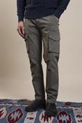 CARGO LONG SLIM TWILL STRETCH G/D GREEN