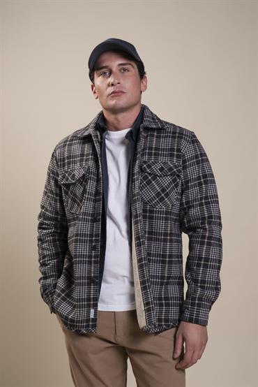 OVERSHIRT BEAR L/S FLANNEL GREY CHECK