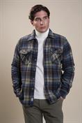 OVERSHIRT BEAR L/S FLANNEL BROWN CHECK