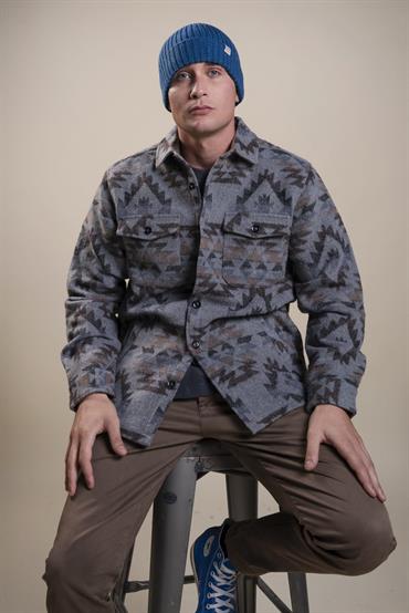 OVERSHIRT 4 PKT L/S FLANNEL GREY