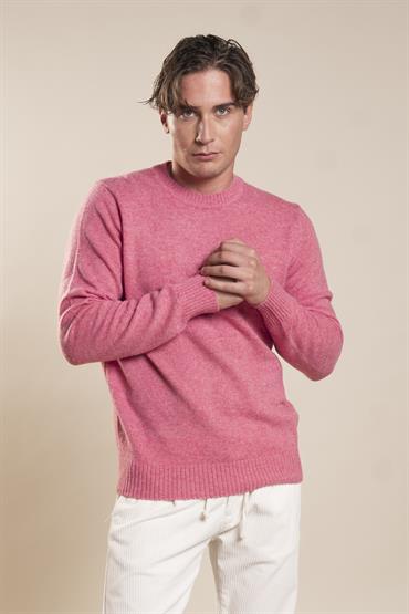 ROUND NECK LAMBSWOOL PINK