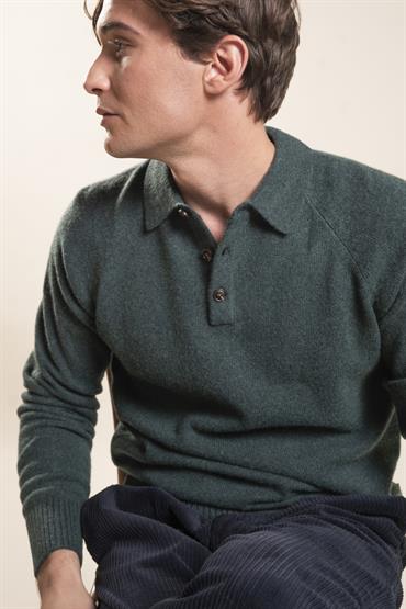 POLO NECK LAMBSWOOL DK.GREEN