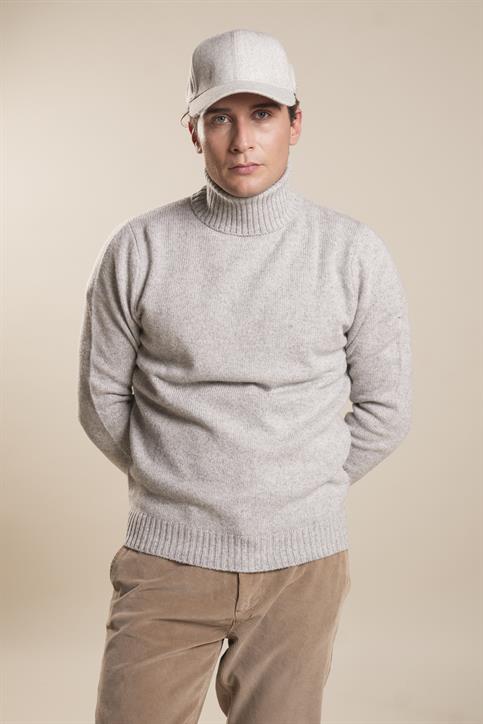 TURTLENECK MOULINE' GREY