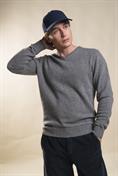 V NECK LAMBSWOOL GREY