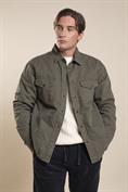 JKT OVERSHIRT L/S 4 PKT CANVAS F/D STONE WASHED GREEN