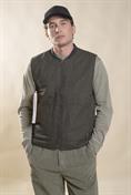 GILET REVERSE MIX WOOL GREEN