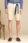 CARGO SHORT COMF.MIXED LINEN G/D DESERT