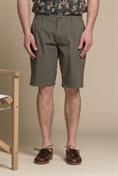 CHINO SHORT COMF.PINCES POPELINE G/D MIL.GREEN