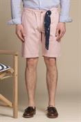 CHINO SHORT COMF.MIXED LINEN G/D LT.PINK