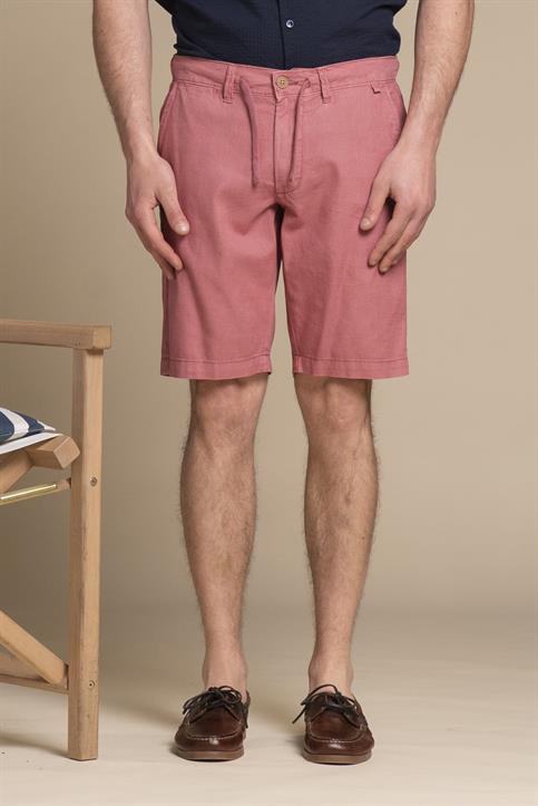 CHINO SHORT COMF.MIXED LINEN G/D ONION