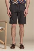 CHINO SHORT COMF.MIXED LINEN G/D BLACK
