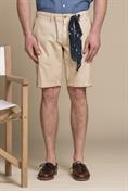 CHINO SHORT COMF.MIXED LINEN G/D DESERT