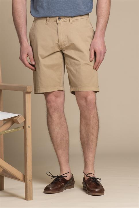 CHINO SHORT COMF.TWILL STRETCH G/D BEIGE