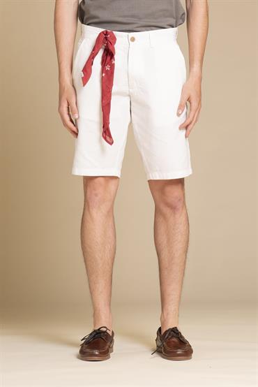 CHINO SHORT COMF.SEERSUCKER Y/D WHITE