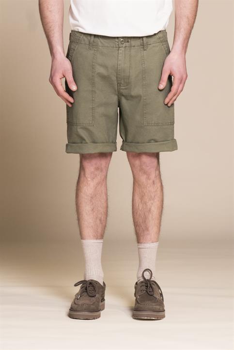 FATIGUE SHORT COMF.COTTON SLUB F/D MIL.GREEN