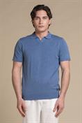 SWEATER POLO SKIPPER S/S COTTON SLUB G/D INDACO