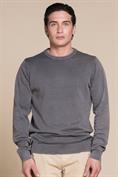 SWEATER ROUND NECK L/S COTTON ACID WASH C.ROCK