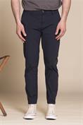 CHINO LONG SLIM POPELINE G/D NAVY