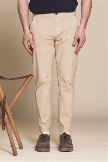 CHINO LONG SLIM POPELINE G/D DESERT