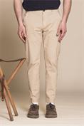 CHINO LONG SLIM POPELINE G/D DESERT