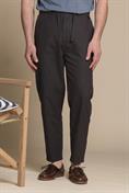 CHINO LONG COMF.MIXED LINEN G/D BLACK