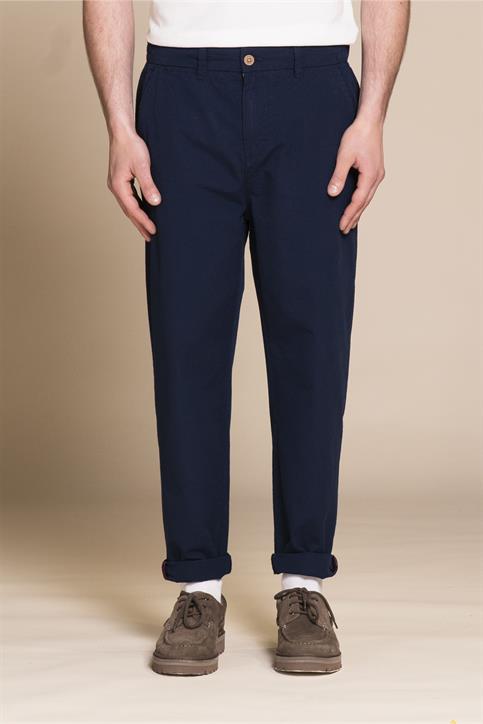 CHINO LONG COMF.SEERSUCKER Y/D NAVY