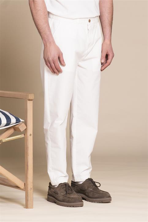 CHINO LONG COMF.SEERSUCKER Y/D WHITE