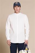COREANA COLLAR L/S SLIM SOFT SEERSUCKER WHITE
