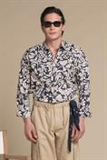 ITALIAN COLLAR L/S SLIM SOFT MUSSOLA NAVY