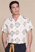 BOWLING SHIRT S/S COMF.SOFT VISCOSE OFF WHITE
