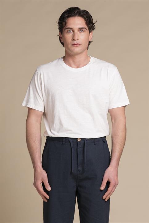 TSHIRT S/S JERSEY SLUB G/D WHITE