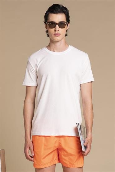 TSHIRT S/S TOWEL TERRY F/D WHITE