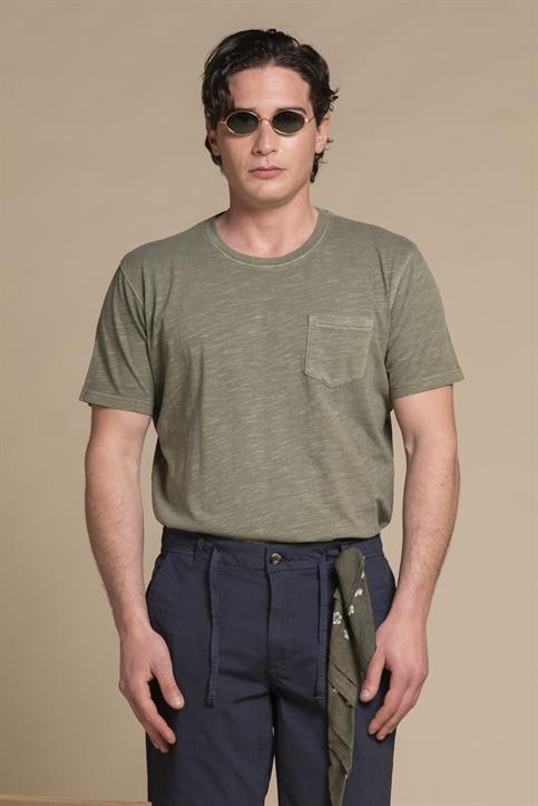TSHIRT PKT S/S JERSEY SLUB G/D MIL.GREEN
