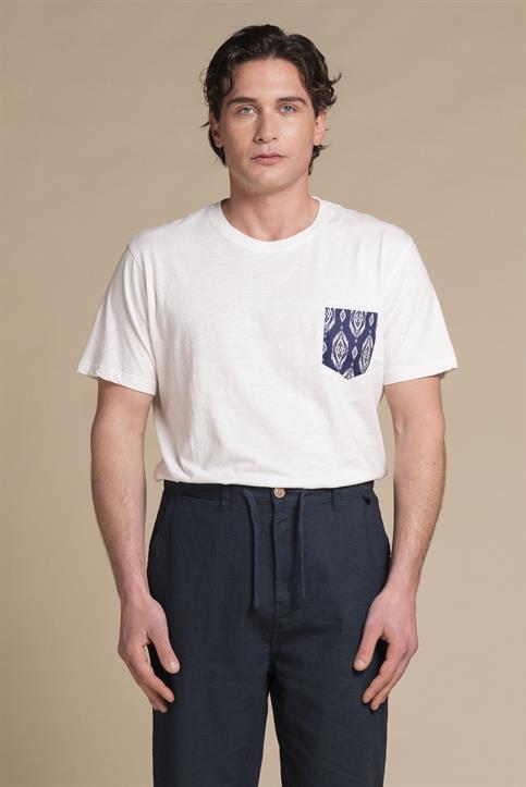 TSHIRT PKT S/S JERSEY SLUB G/D WHITE