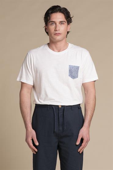 TSHIRT PKT S/S JERSEY SLUB G/D WHITE
