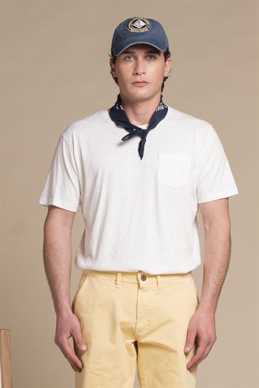 TSHIRT PKT S/S JERSEY SLUB G/D WHITE