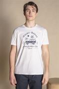 T-SHIRT PRN S/S JERSEY SOLID F/D CARBON FINISH WHITE