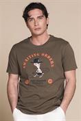 T-SHIRT PRN S/S JERSEY SOLID F/D CARBON FINISH MIL.GREEN
