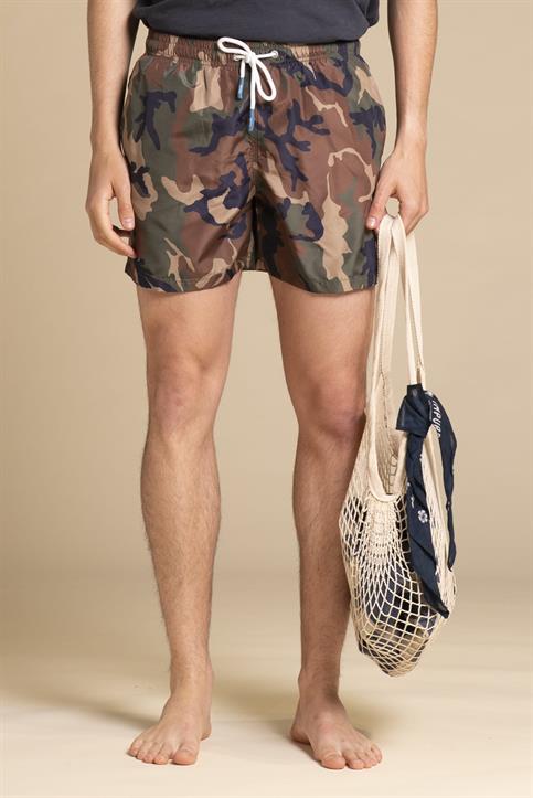 SWIMMING TRUNKS POLYESTER CAM.GREEN
