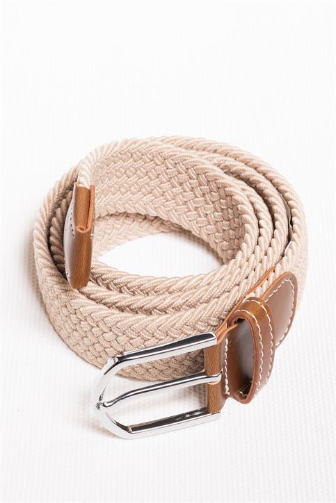BELT COTTON STRETCH BEIGE