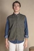 GILET ZIP CANVAS F/D MIL.GREEN