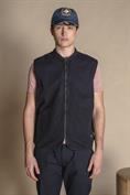 GILET ZIP CANVAS F/D NAVY