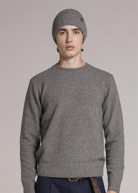 CAP LAMBSWOOL GREY MEL.