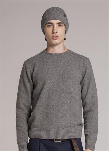 CAP LAMBSWOOL GREY MEL.